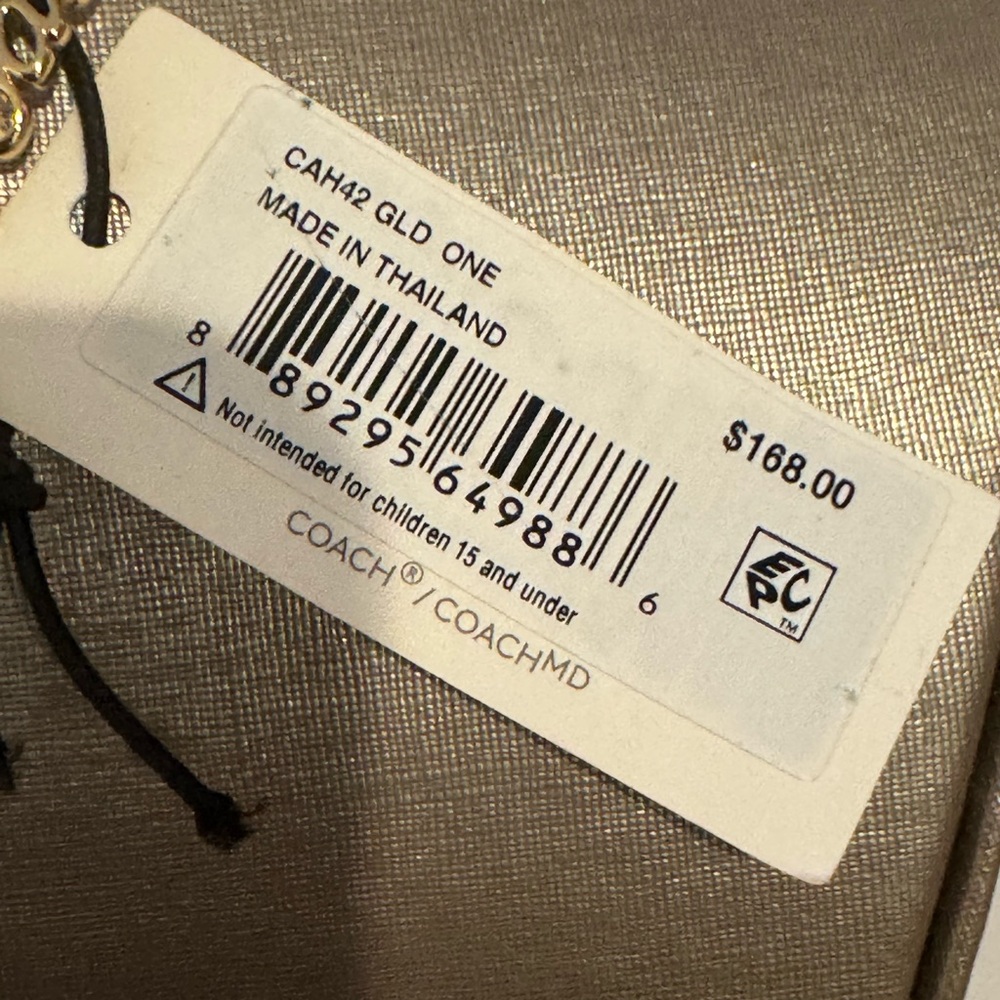 Coach Gold Script Necklace - Picture 3 of 4